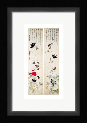Framed Butterflies - script Print