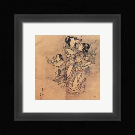 Framed Painting of the Nineteen Iimmortals I Print