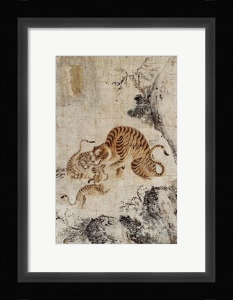 Framed Family of Tigers Print
