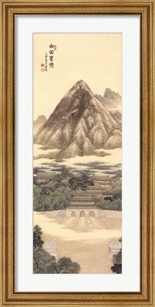 Framed Spring Dawn at Mt. Baegak Print