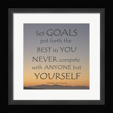 Framed Set Goals Print