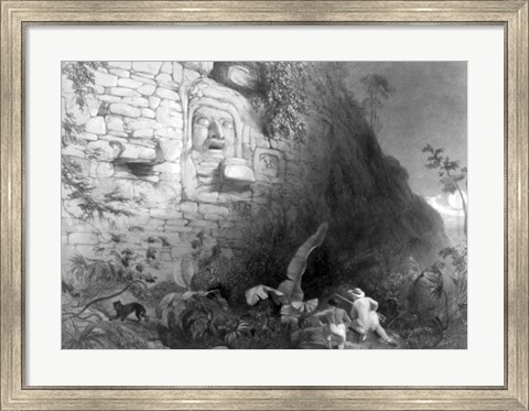 Framed Monument of the Ancient Mayan Race, Quirigua, Guatemala Print