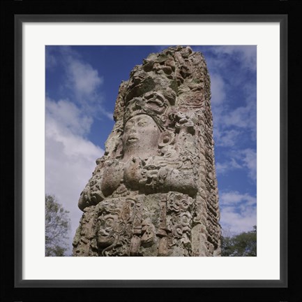 Framed Stelae Copan Mayan Honduras Print