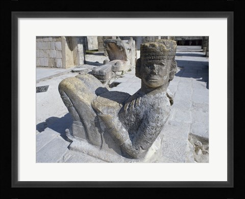 Framed Close-up of Temple of the Warriors Print