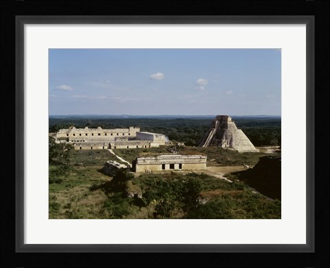 Framed Pyramid of the Magician, Nunnery Quadrangle, Uxmal Print