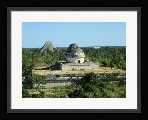 Framed Observatory in front of a Pyramid Print