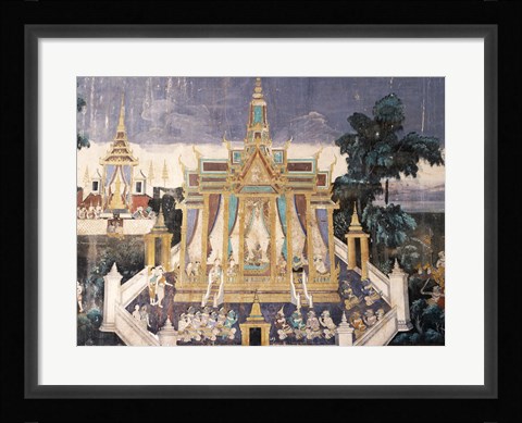 Framed Wall mural depicting the Ramayana story, Royal Pavilion Print
