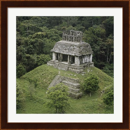 Framed Temple of the Cross Palenque Print