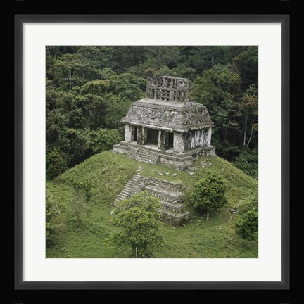 Framed Temple of the Cross Palenque Print