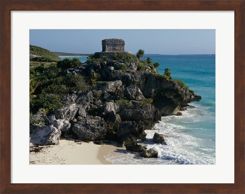 Framed Ruins on a cliff, El Castillo Print