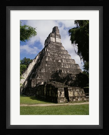 Framed Facade of the Temple of the Great Jaguar, Tikal Print