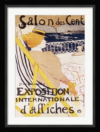 Framed Poster advertising the 'Exposition Internationale d'Affiches', Paris, c.1896 Print