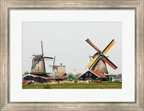 Framed Dutch Zaanse Schans Windmills Print