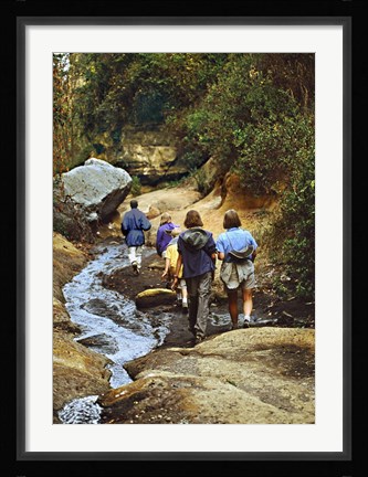 Framed Hiking Hells Gate Kenya Africa Print