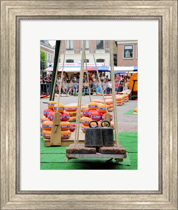 Framed Dutch Cheese Market photograph Print