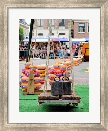Framed Dutch Cheese Market photograph Print