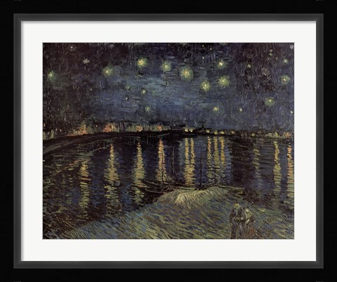 Framed Starry Night over the Rhone, c.1888 Print