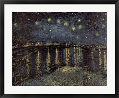 Framed Starry Night over the Rhone, c.1888 Print