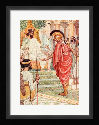 Framed He Stood Silent Before the King Print