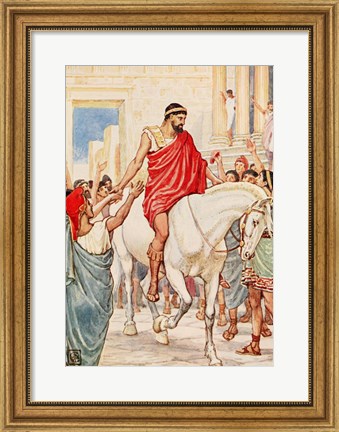 Framed Multitude Saluted Him With Loud Acclamations Print