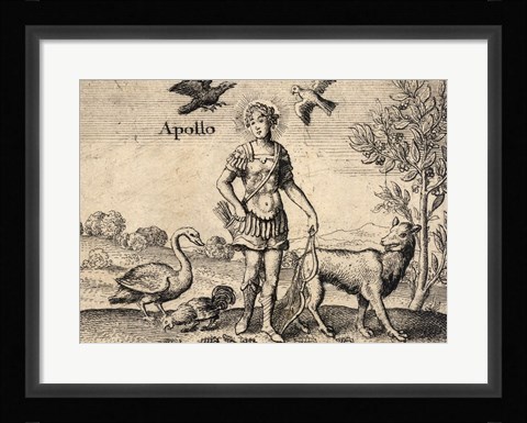Framed Greek God Apollo Print