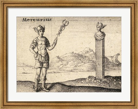 Framed Greek God Mercury Print