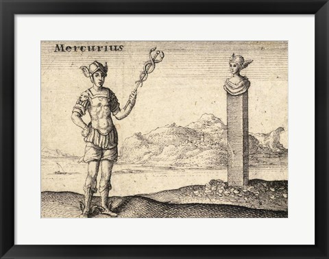 Framed Greek God Mercury Print