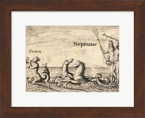 Framed Greek Gods Neptune Print