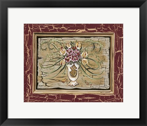 Framed Antique White Vase I Print