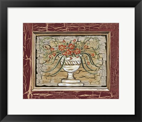 Framed Antique White Vase II Print