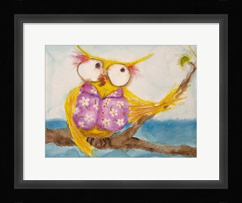 Framed Mr. Hoo in Paradise Print