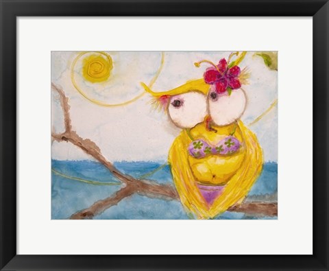 Framed Ms. Hoo in Paradise Print