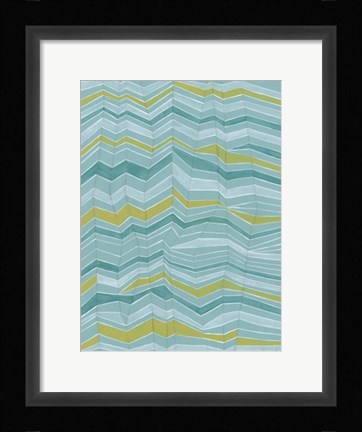 Framed Tectonic Stripes I Print