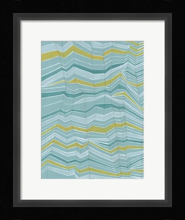 Framed Tectonic Stripes II Print