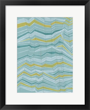 Framed Tectonic Stripes II Print
