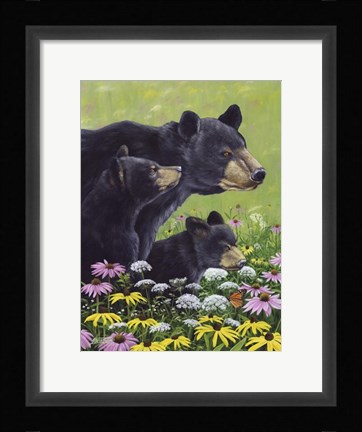 Framed Black Bears Print