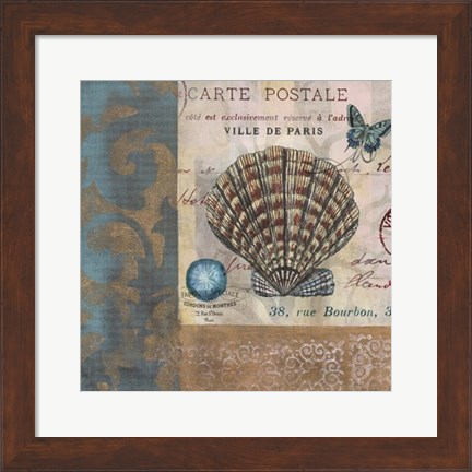 Framed Botticelli Shell I Print