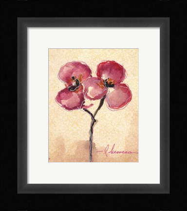 Framed Orchid Sketch I Print