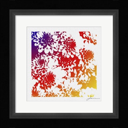 Framed Floral Brights III Print