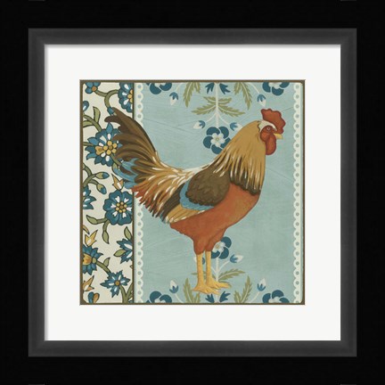 Framed Cottage Rooster IV Print