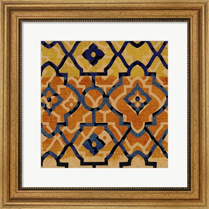 Framed Morocco Tile V Print