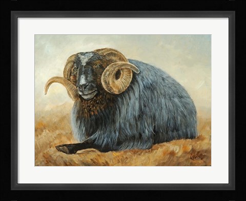 Framed Baa Baa Black Sheep Print