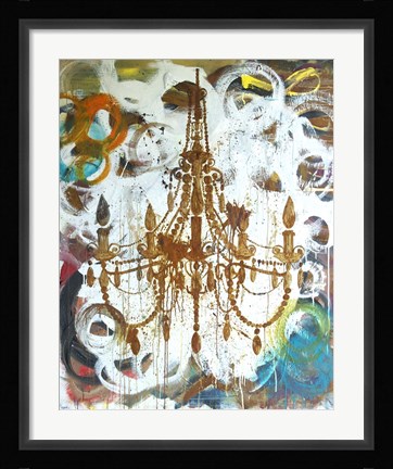 Framed Rust Chandelier Print