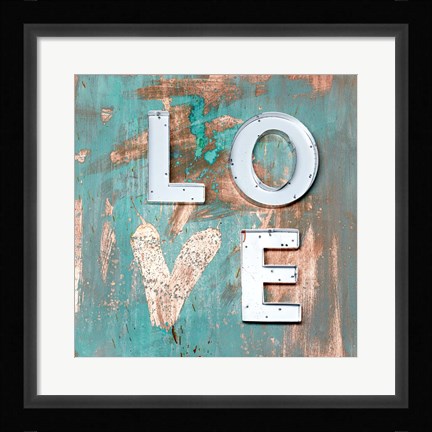 Framed Love Patina I Print