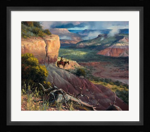 Framed Camp Along the Timbercreek Print