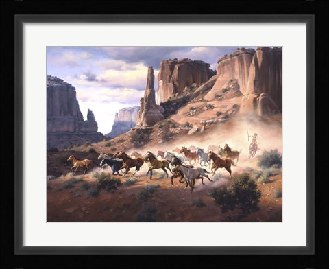 Framed Sandstone &amp; Stolen Horses Print
