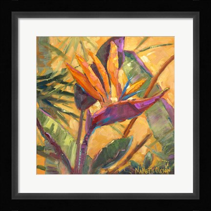 Framed Splash of the Tropics I Print