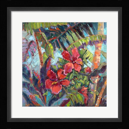 Framed Splash of the Tropics II Print