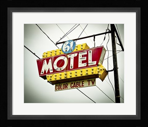 Framed Vintage Motel V Print