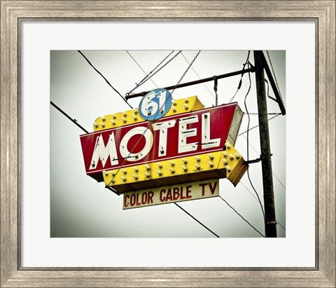 Framed Vintage Motel V Print